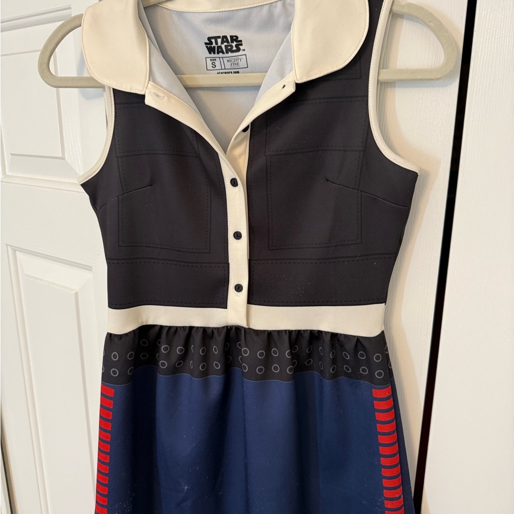 Star Wars Black and Cream Buttoned A-Line Dress